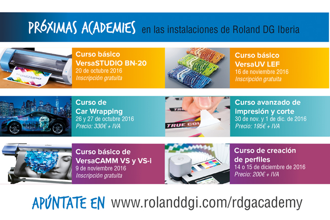 Se consolida la Roland DG Academy, el espacio de referencia dedicado a la formacin de profesionales del sector de la impresin digital