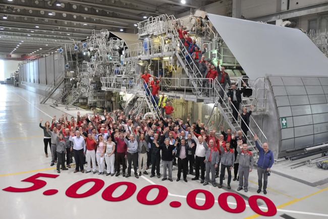 Stora Enso Langerbrugge alcanz un hito de 5 millones de toneladas de papel de peridico producido