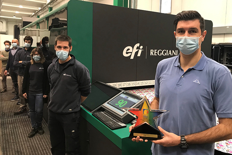Productividad digital sin igual: la impresora textil EFI Reggiani BOLT ha recibido el premio InterTech Technology Award