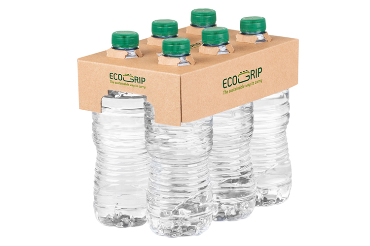 Hinojosa lanza Ecogrip, la alternativa sostenible en cartn para los packs de botellas