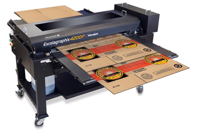 Xanté Excelagraphix 4200, impresión de cajas de cartón bajo demanda
