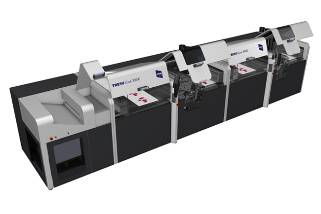 New TRESU iCoat 30000 TWIN enables single-pass double coating on digitally printed folding cartons