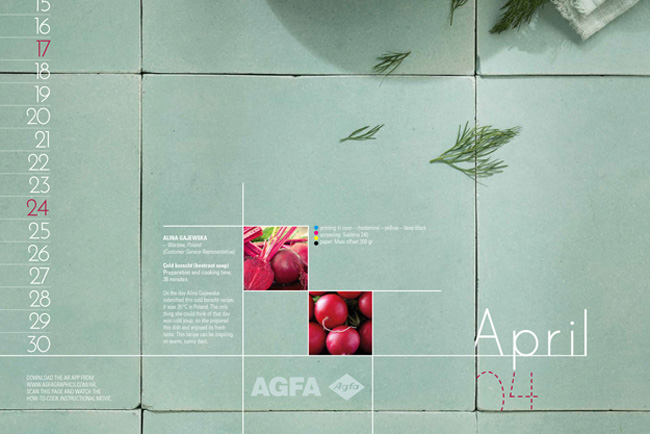 A Year of Tempting Plates: Print Meets Digital in Agfa Graphics 2016 Calendar