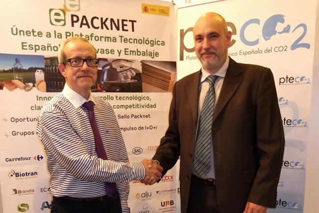 Packnet y PTECO2 firman un acuerdo para promover la investigacin relativa al envase y a la sostenibilidad