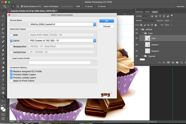 El nuevo GMG OpenColor 2.0.4 permite generar perfiles de conversión compatibles con GMG ColorServer y Adobe Photoshop