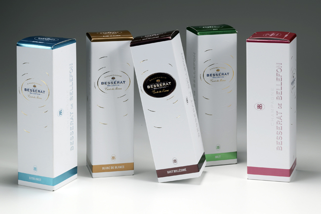 Besserat de Bellefon elige el cartoncillo Algro Design de Sappi para presentar su icnico Champagne