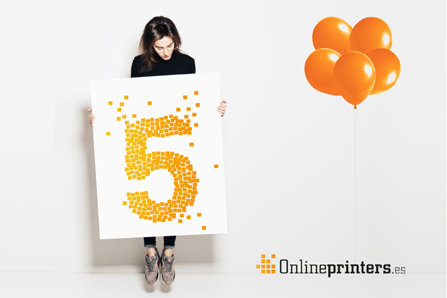 Onlineprinters.es celebra su quinto aniversario