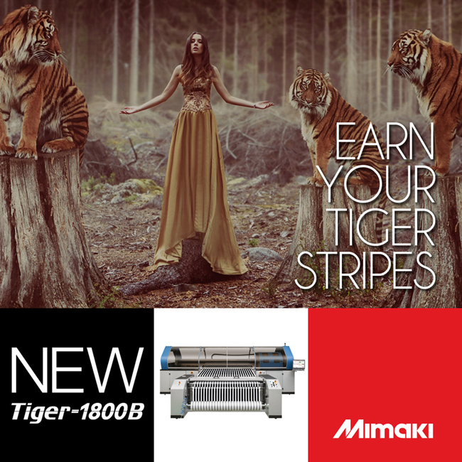 La impresora textil industrial Mimaki Tiger-1800B eleva el listn