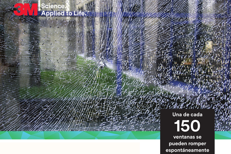 Lminas se seguridad y sistemas de fijacin de 3M para ventanas de vidrio templado 