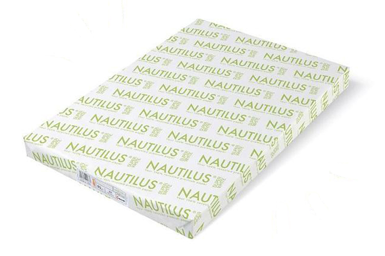 Unin Papelera distribuir el papel reciclado NAUTILUS en formato de hojas y bobinas