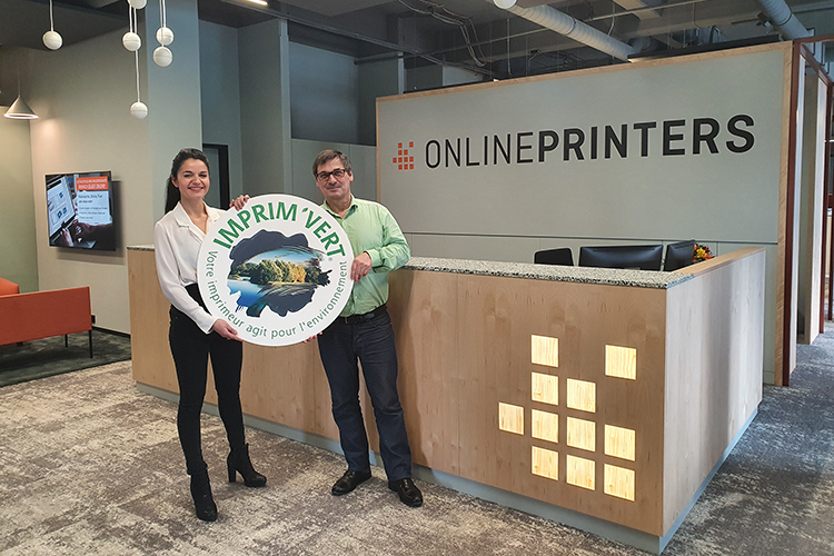 Onlineprinters renueva la etiqueta ecolgica ImprimVert