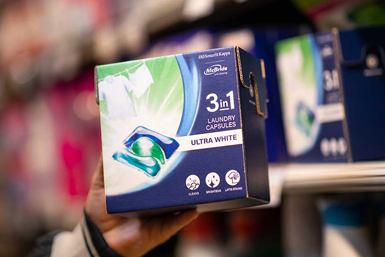 Smurfit Kappa presenta Click-to-Lock, su primer envase de cartón con bloqueo infantil para cápsulas de detergente