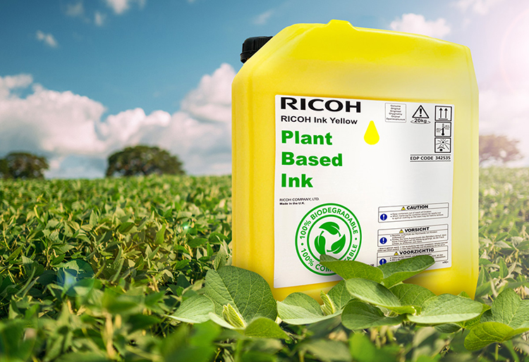 La primera tinta a base de plantas de Ricoh, mejora la sostenibilidad de la impresión de gráficos y embalajes