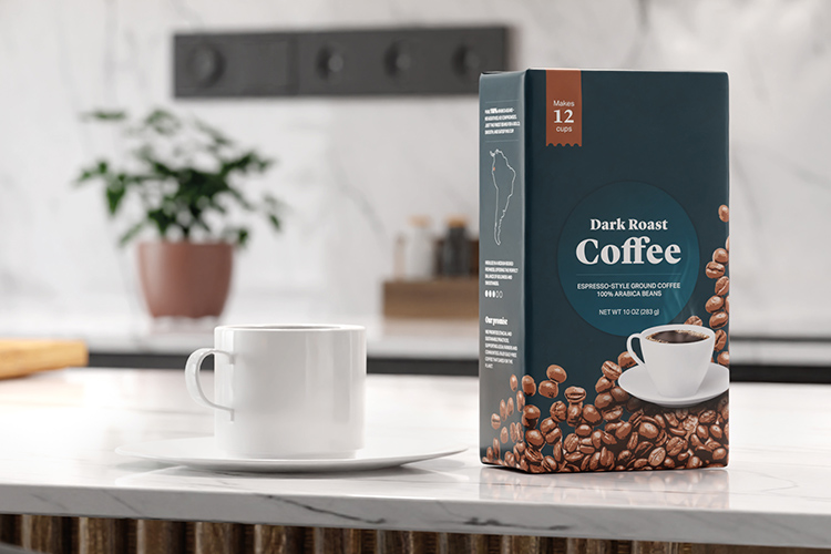 For a high-impact premium look in coffee packaging