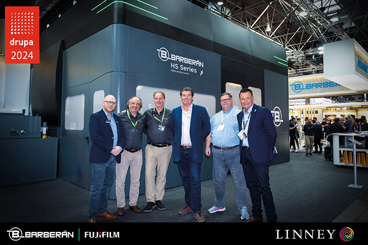 Global first: Fujifilm and Barberan announce first sale of new HS Series single-pass inkjet platform, with deal agreed on the Barbern stand at drupa 2024
