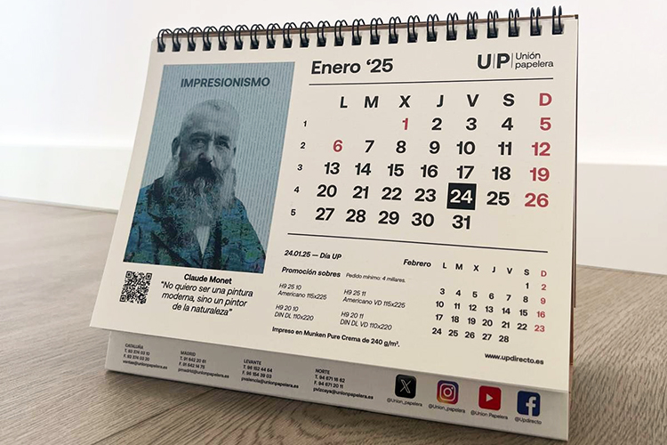 Los movimientos pictricos ms vanguardistas ilustran el calendario 2025 de UP