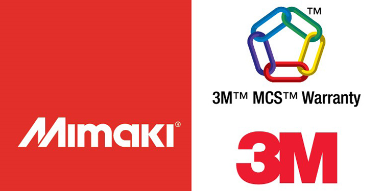 La impresora insignia de Mimaki y la tinta eco-solvente de alta calidad y color resistente a la intemperie, aprobadas para el programa de garanta 3M MCS
