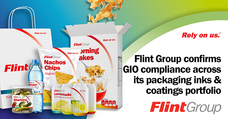 Flint Group confirms compositional GIO compliance across its packaging inks & coatings portfolio