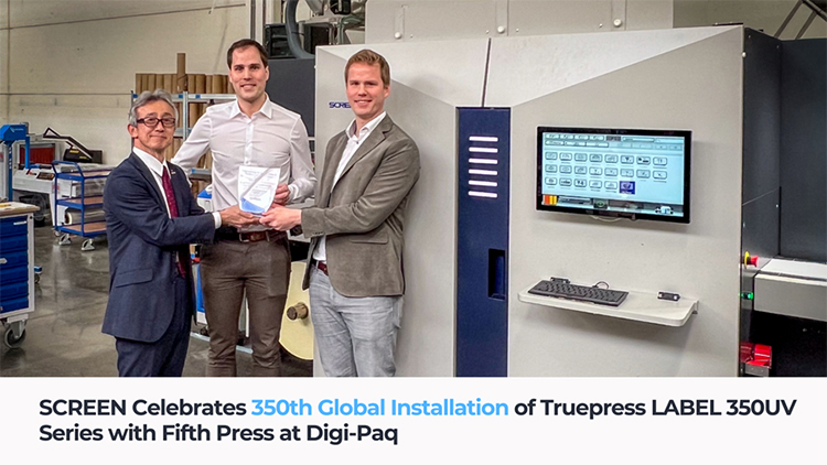SCREEN celebra la 350a instalaci�n mundial de la serie Truepress LABEL 350UV con una quinta prensa en Digi-Paq