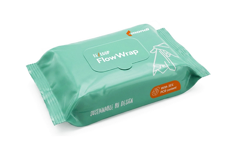 Mondi introduce el re/loop FlowWrap con un contenido del 35% reciclado posconsumidor para el envase de toallitas h�medas