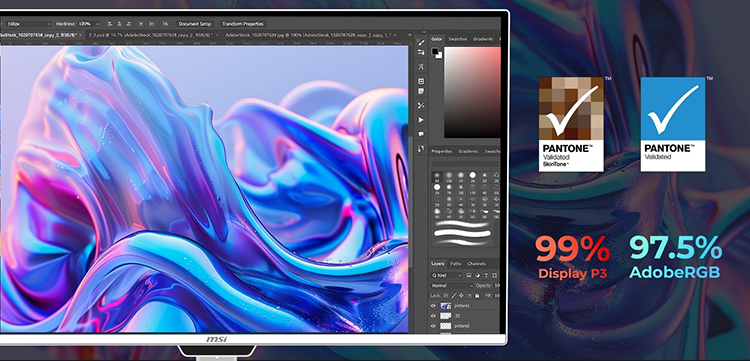 X-Rite Pantone incorpora las pantallas MSI PRO MAX al programa Pantone Validated para una fidelidad de color comprobada en colores del mundo real