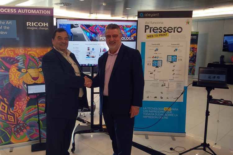 Aleyant y Ricoh firman un acuerdo de distribución para comercializar el sistema web-to-print Pressero