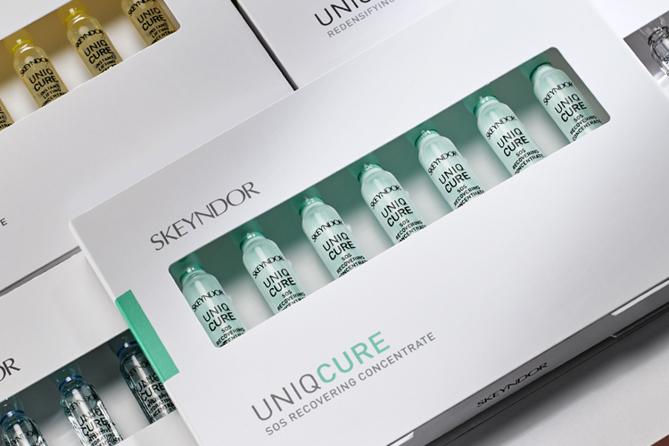 Garrofé diseña la nueva línea de packaging de Uniqcure de Skeyndor